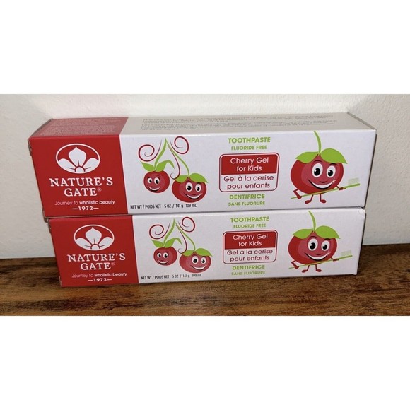 Nature's Gate Natural Toothpaste Gel, Cherry for Kids, 5 oz Paraben- Free 2 PACK - Picture 1 of 6